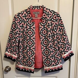 Geometric Black and Pink Blazer